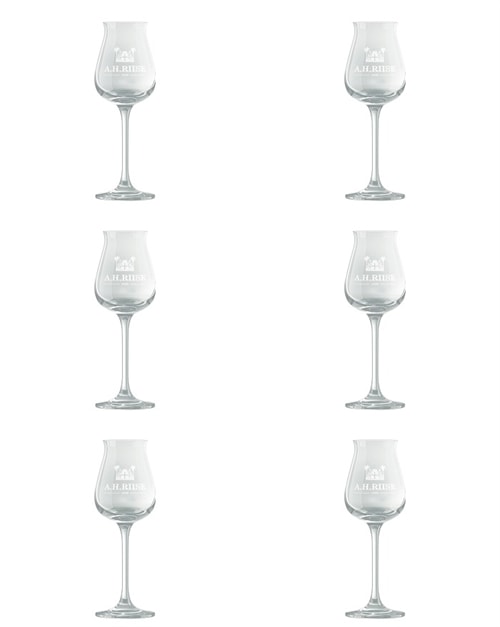 Spirit drinkglas på stilk - A H Riise Logo 6 stk. i pakken