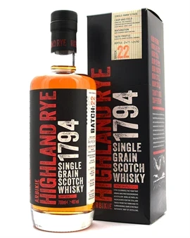 Arbikie 1794 Batch 22 flaske, Highland Rye Single Grain Scotch Whisky fra Arbikie gårddestilleri
