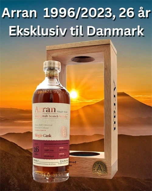 Arran 1996 26 år – eksklusiv dansk aftapning på 53,3%