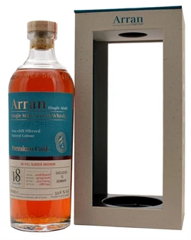 Flaske Arran Single Cask Whisky lagret på refill Oloroso sherryfad fra Lochranza Destilleri