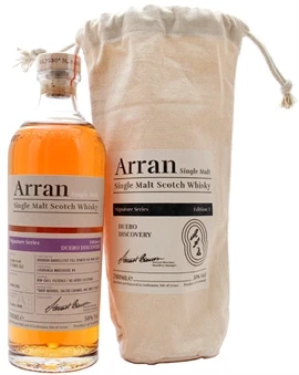Flaske Arran Whisky lagret på spanske rødvinsfade fra Duero-regionen