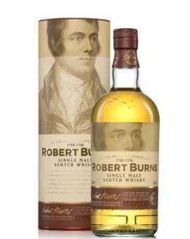 Flaske Arran Robert Burns Single Malt Whisky fra Lochranza Destilleri