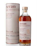 Flaske Arran Whisky lagret på 250-liters sherry hogshead fra Lochranza Destilleri