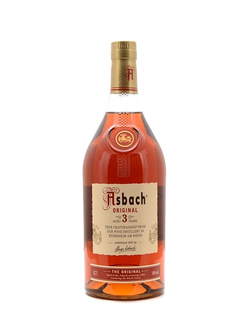 Flaske Asbach Original 3 år tysk brandy med rødt etiket