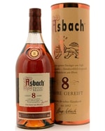 Flaske Asbach 8 år tysk brandy med gyldenbrunt etiket