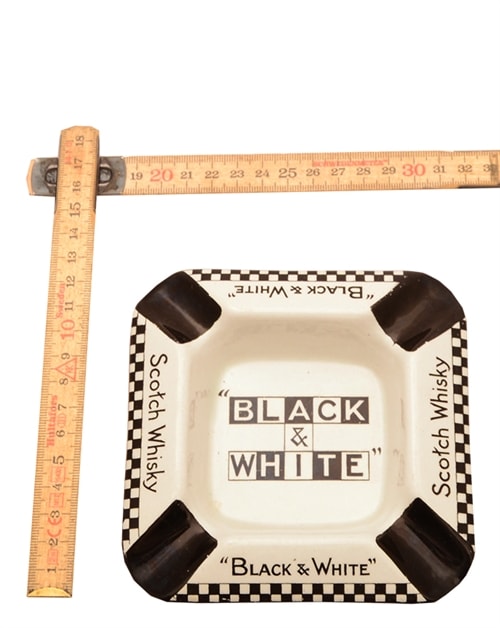 Askebæger med Black & White whiskylogo 10