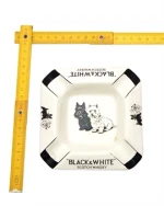 Askebæger med Black & White whiskylogo 7