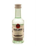 Lille flaske Bacardi Miniature Carta Blanca rom