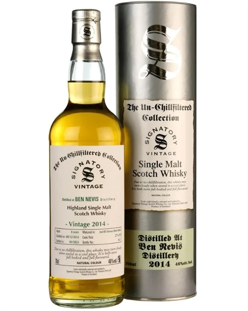 Ben Nevis 2014 Signatory Un-Chillfiltered 8 år Single Highland Malt Whisky
