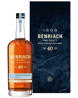 BenRiach The Forty 40 år Single Speyside Malt Whisky flaske