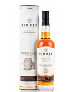 Flaske Bimber Oloroso Cask whisky med dyb ravfarve fra sherrymodning