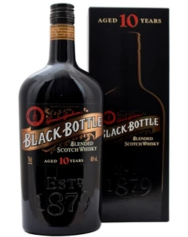 Black Bottle 10 år sort flaske med guldetiket