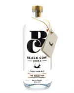 Black Cow Pure Milk Vodka flaske med sort etiket og hvid ko