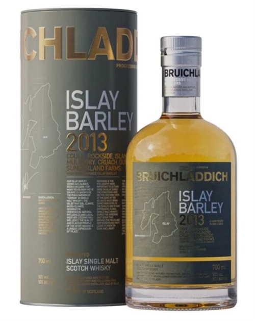 Flaske Bruichladdich Islay Barley 2013 fra otte gårde på Islay