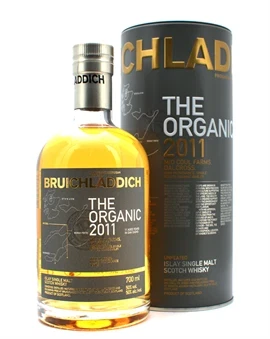 Flaske Bruichladdich The Organic fra Mid Coul Farms i Dalcross