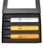 Tre miniflasker fra Casa Noble Tasting Kit stillet på række