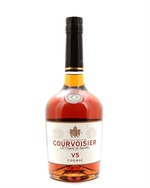 Flaske Courvoisier VS med gylden cognac og klassisk etiket
