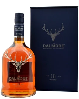 Dalmore 18 år 2023 Edition Highland single malt flaske med hjortemotiv