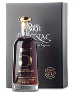 Karaffel med Daniel Bouju No 5 cognac og sort gaveæske