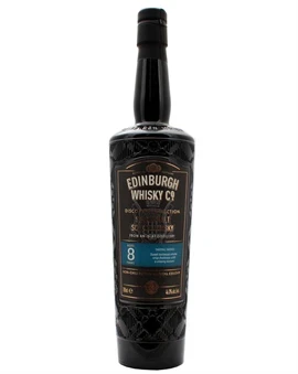 Flaske Caol Ila 8 år Edinburgh Whisky Co Discovery Collection med ternmønstret etiket