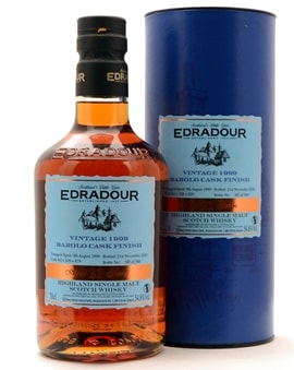 Flaske Edradour 1999 Vintage Barolo Cask Finish 21 år Highland Single Malt Scotch Whisky