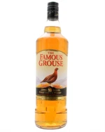 Famous Grouse Blended Scotch Whisky stor flaske med rød urfugl på etiketten