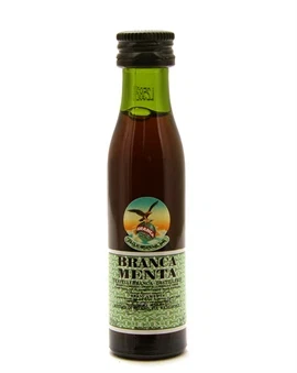 Lille miniatureflaske Fernet Branca Menta med grønt etiket
