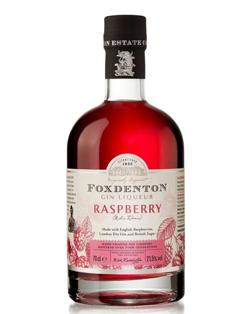 Flaske Foxdenton Raspberry Gin Likør fra England