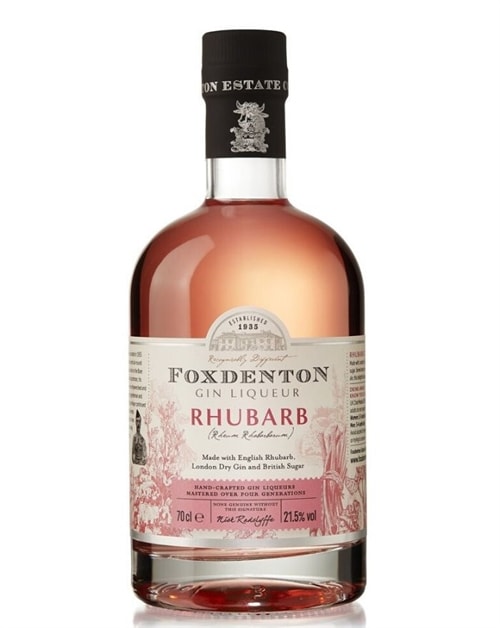 Flaske Foxdenton Rhubarb Gin Likør fra England