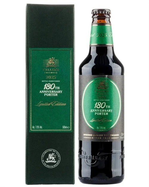 Flaske Fuller\'s 180th Anniversary Porter med jubilæumsetiket