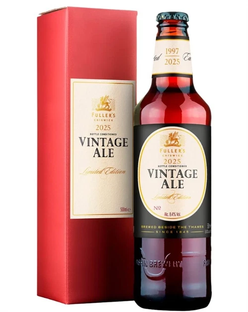 Flaske Fuller\'s Vintage Ale 2025 med årgangsetiket