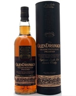 Glendronach Traditionally Peated flaske med mørk ravfarvet røget whisky