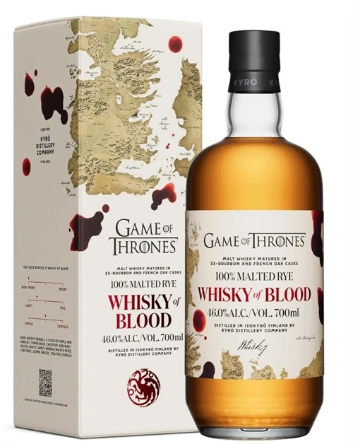 Game of Thrones x Kyro Whisky of Blood Finsk Malt Rye Whisky 70 cl 46%