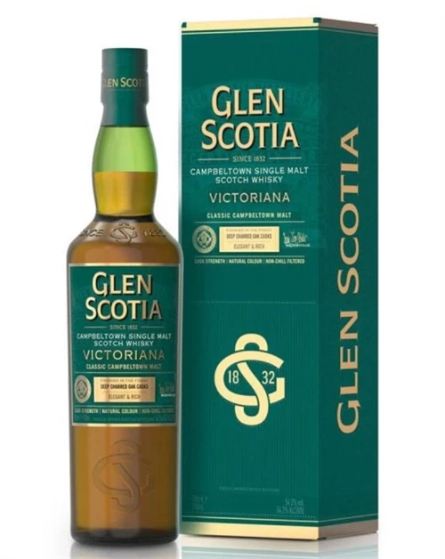 Glen Scotia Victoriana flaske med dyb gylden ravfarvet whisky