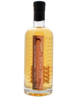 Glen Garioch 10 år Little Brown Dog flaske med gyldne hundesilhuetter