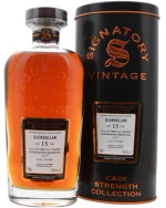 Glendullan Signatory 15 år flaske med mørk sherryfarvet whisky