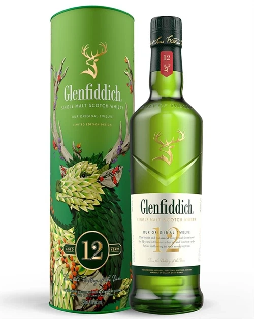 Flaske Glenfiddich 12 år Limited Design etiket
