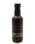 Glenlivet Cipher miniatureflaske med mørk etiket og kodemønster