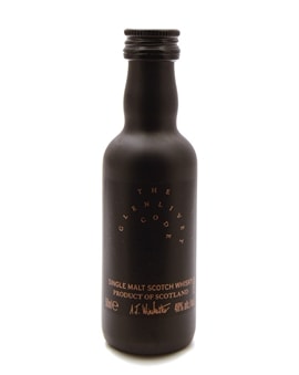 Glenlivet Code miniatureflaske med lys etiket og geometrisk mønster