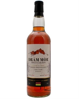 Flaske Grays Distillery 11 år Dràm Mòr Mauritius Single Cask Rom