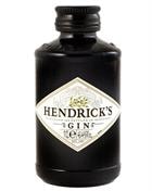 Miniatureflaske Hendrick's Gin fra Skotland