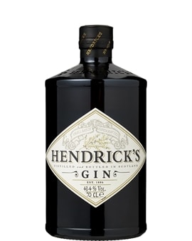 Flaske Hendrick's Gin i sort apoteker-flaske