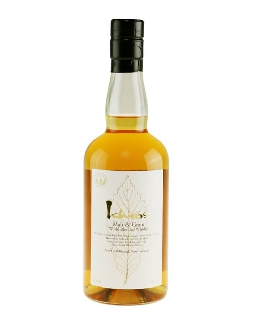 Ichiros Malt & Grain World Blended-flaske med globus-motiv