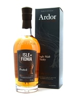 Flaske af Isle of Fionia Peated Single Malt Whisky fra Nyborg Destilleri på Fyn