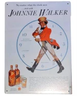 Retro Metalskilt hvid Johnnie Walker Whisky