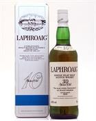 Laphroaig 10 år Pre Royal Warrant Tin Box flaske
