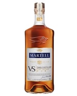 Flaske Martell VS fransk cognac med gylden væske og klassisk etikette