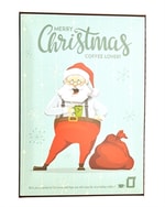 Merry Christmas Coffee Lover Santa with Coffee Postkort