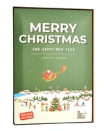 Merry Christmas Coffee Lover Village Postkort