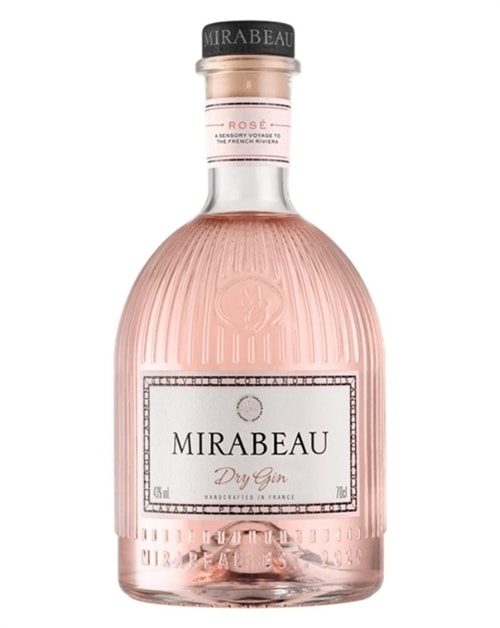 Flaske Mirabeau Rosé Dry Gin fra Frankrig